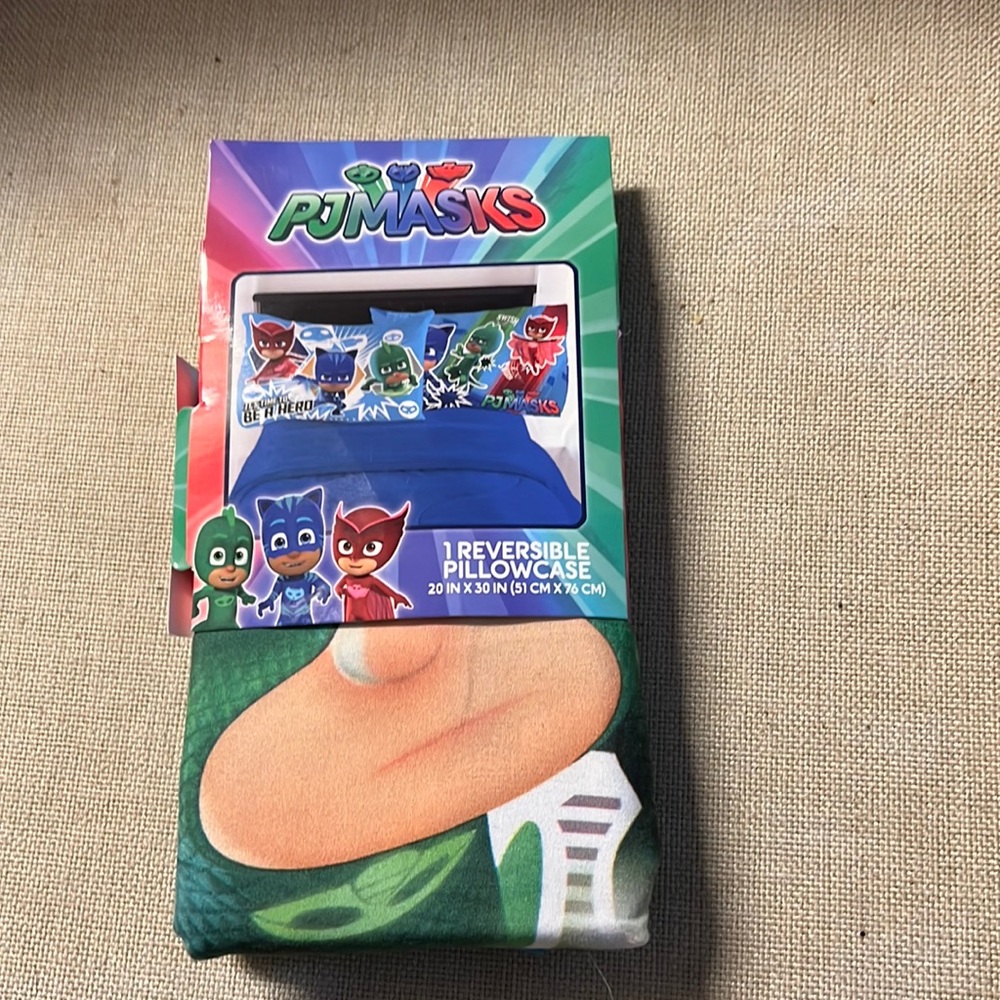 New Pjmasks Reversible Pillow Case 20in x 30in NWT